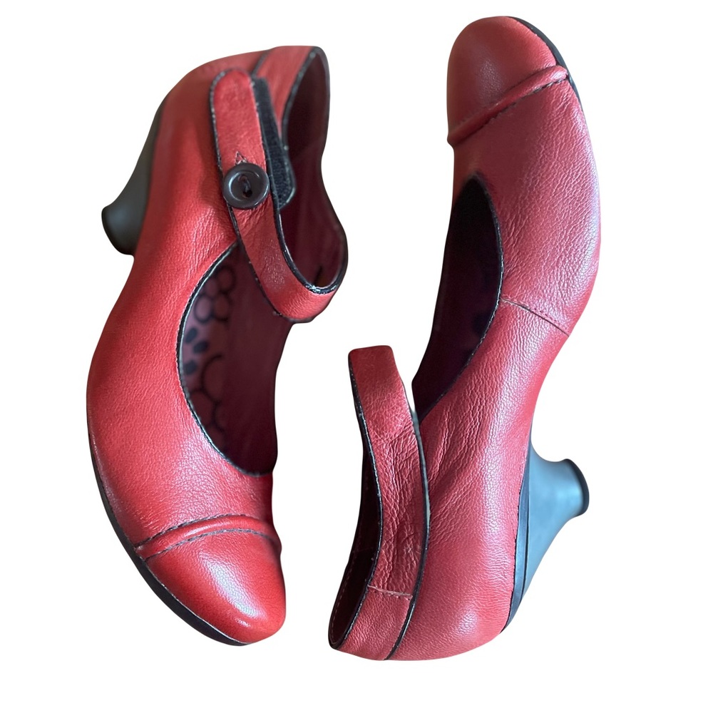 Fly London Ankle Strap Red Pump EU 41